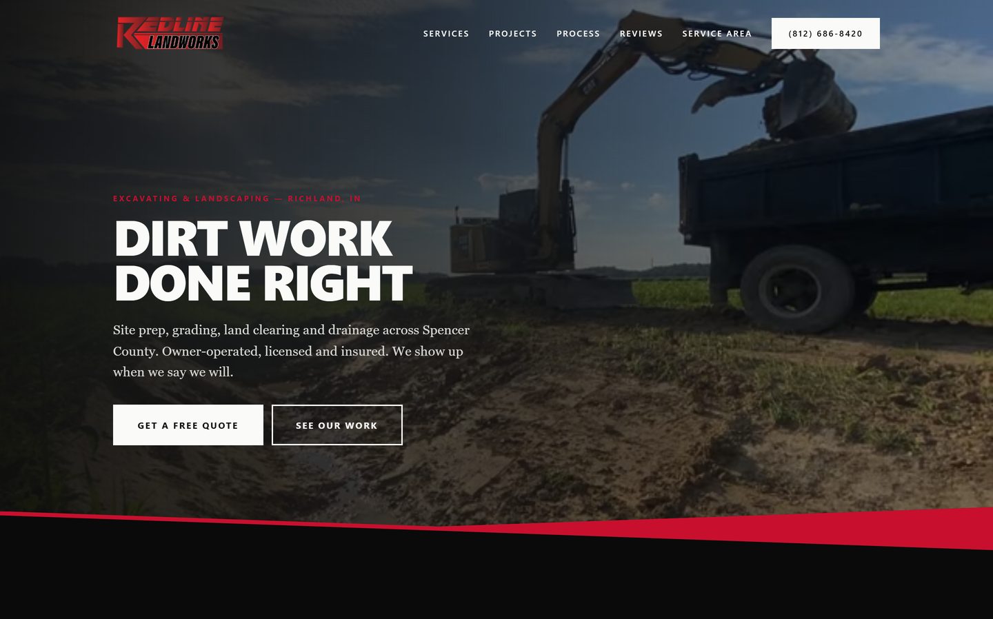 Redline Landworks LLC website