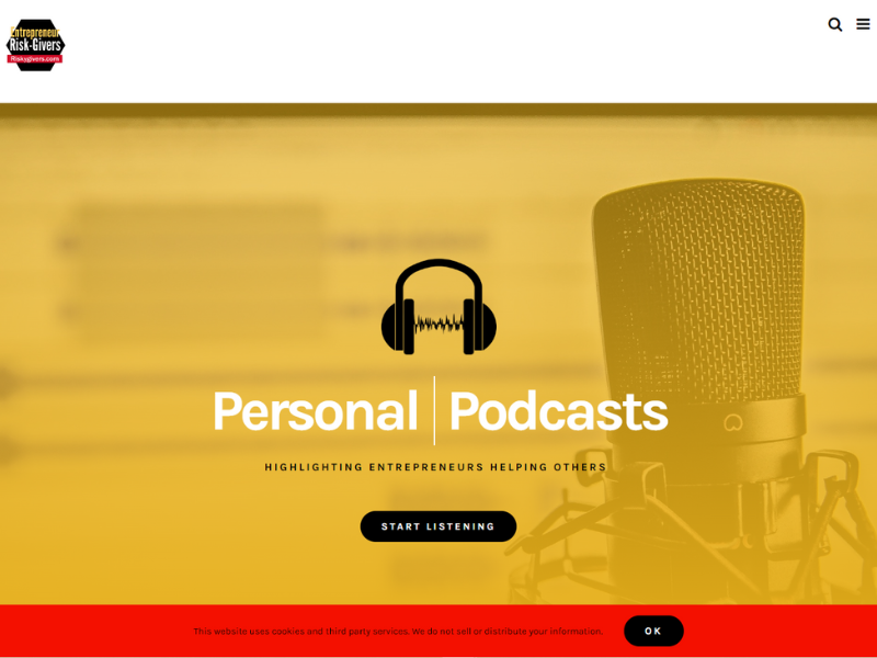 Risky Givers website screenshot